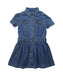 A Blue Short Sleeve Dresses from Polo Ralph Lauren in size 4T for girl. (Front View)
