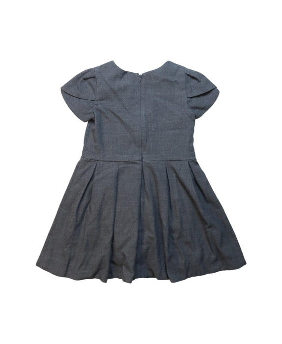 A Grey Short Sleeve Dresses from Jacadi in size 5T for girl. (Back View)
