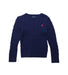 A Navy Knit Sweaters from Polo Ralph Lauren in size 4T for girl. (Front View)