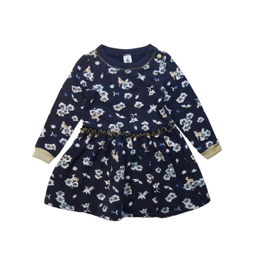 A Multicolour Long Sleeve Dresses from Petit Bateau in size 3T for girl. (Front View)