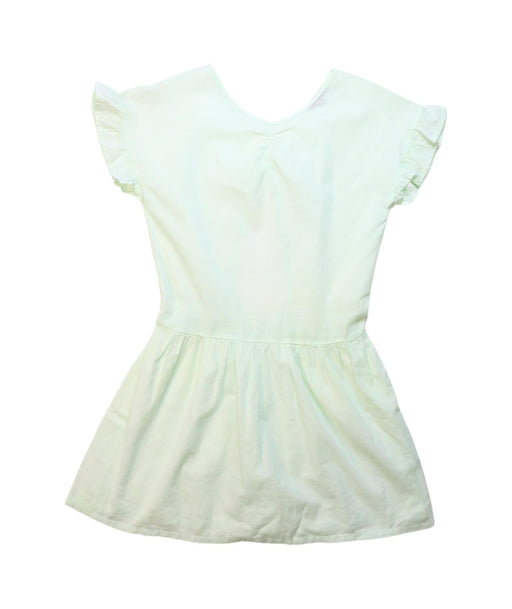 A Green Short Sleeve Dresses from Emile et Ida in size 6T for girl. (Front View)