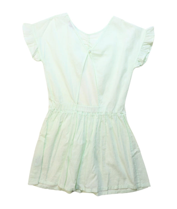 A Green Short Sleeve Dresses from Emile et Ida in size 6T for girl. (Back View)
