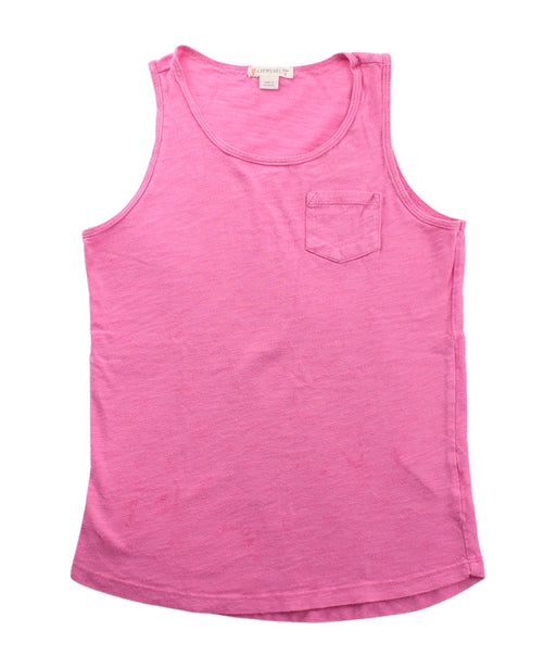 A Pink Sleeveless T Shirts from Crewcuts in size 8Y for girl. (Front View)