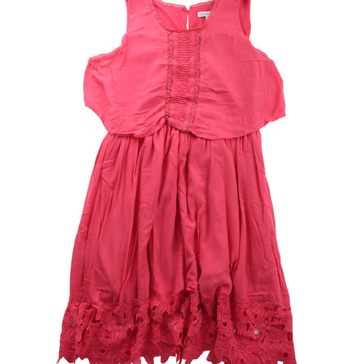 A Pink Sleeveless Dresses from Ella Moss in size 10Y for girl. (Front View)
