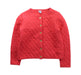 A Red Cardigans from Petit Bateau in size 8Y for girl. (Front View)