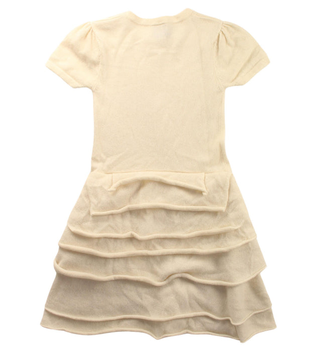 A Ivory Short Sleeve Dresses from eden & zoe in size 5T for girl. (Back View)