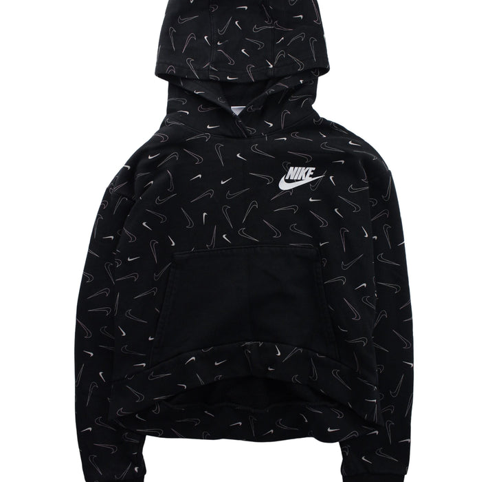 A Black Hooded Sweatshirts from Nike in size 12Y for boy. (Front View)