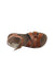 A Brown Sandals from Sun-San in size 7Y for girl. (Front View)