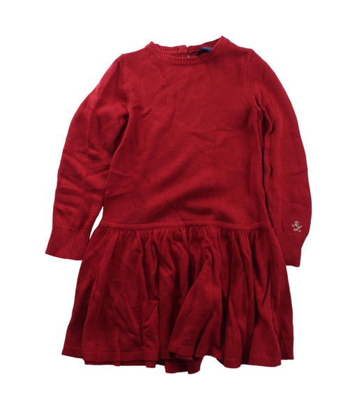 A Red Sweater Dresses from Polo Ralph Lauren in size 4T for girl. (Front View)