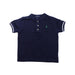 A Blue Short Sleeve Polos from Polo Ralph Lauren in size 4T for boy. (Front View)