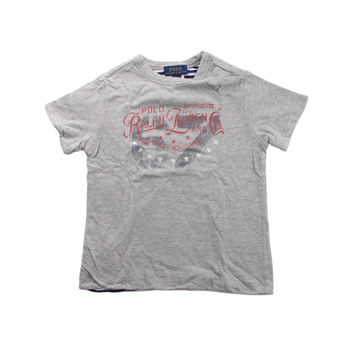 A Grey Short Sleeve T Shirts from Polo Ralph Lauren in size 4T for boy. (Front View)