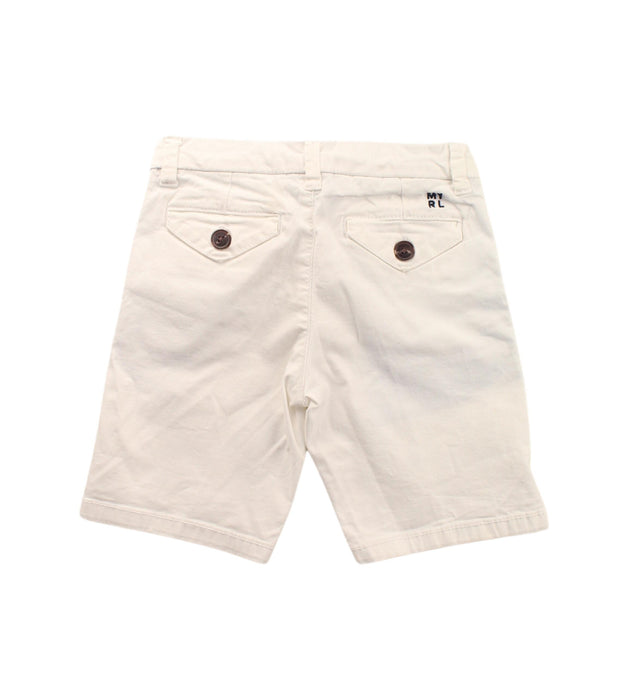 A White Shorts from Mayoral in size 4T for boy. (Back View)
