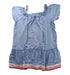 A Blue Short Sleeve Dresses from Seed in size 8Y for girl. (Front View)