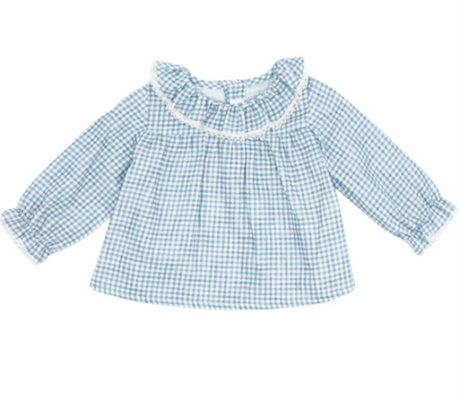 A Blue Long Sleeve Tops from Fina Ejerique in size 4T for girl. (Front View)