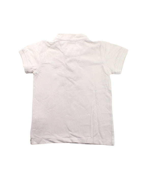 A White Short Sleeve Polos from Shanghai Tang in size 4T for boy. (Back View)