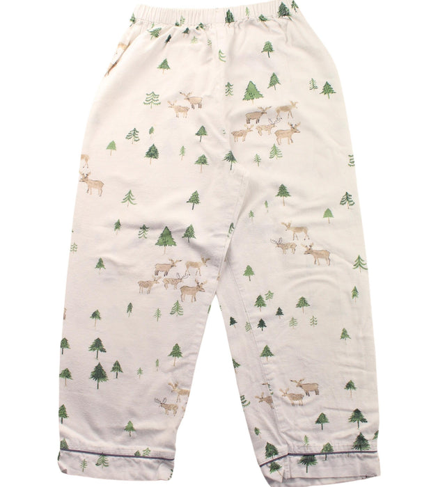 A White Pyjama Sets from The Little White Company in size 5T for boy. (Back View)