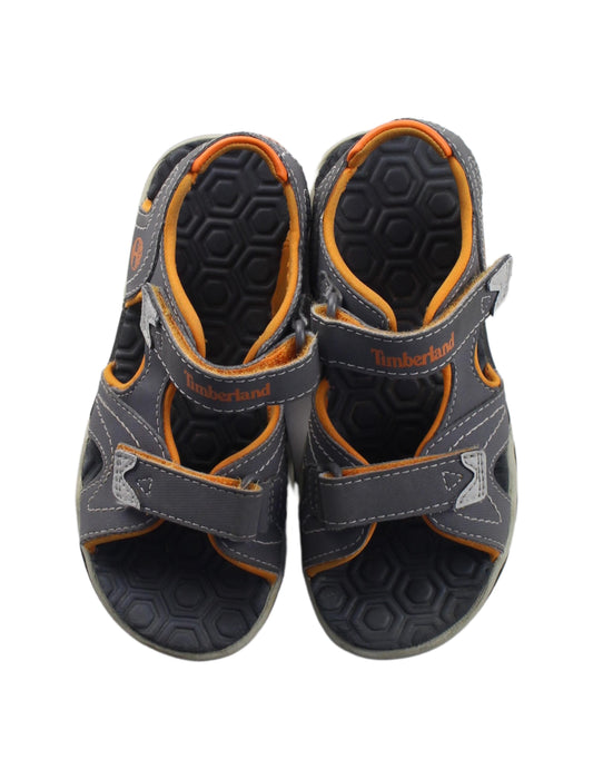 A Grey Sandals from Timberland in size 5T for boy. (Back View)