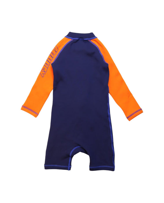 A Navy Wetsuits from Minnex in size 2T for neutral. (Back View)