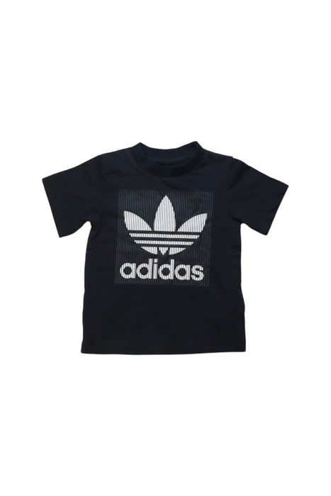A Black Short Sleeve T Shirts from Adidas in size 6-12M for boy. (Front View)