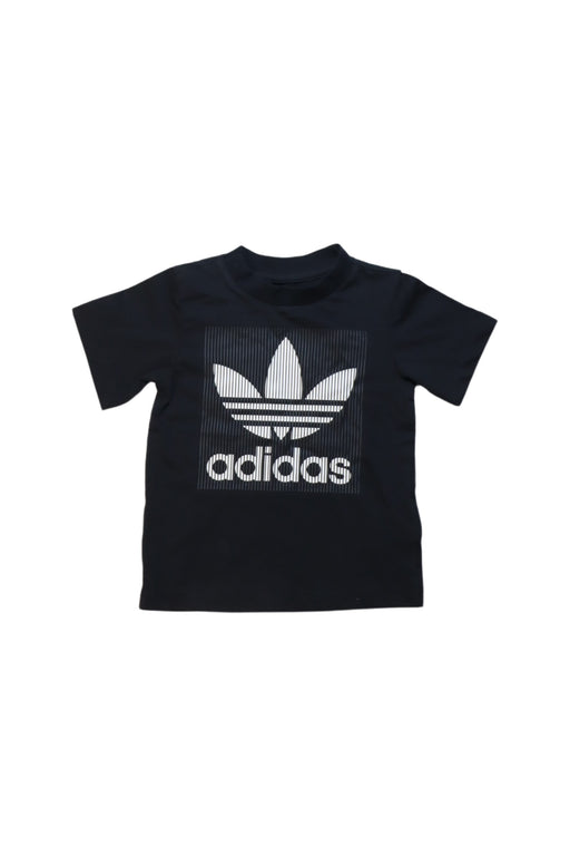 A Black Short Sleeve T Shirts from Adidas in size 6-12M for boy. (Front View)