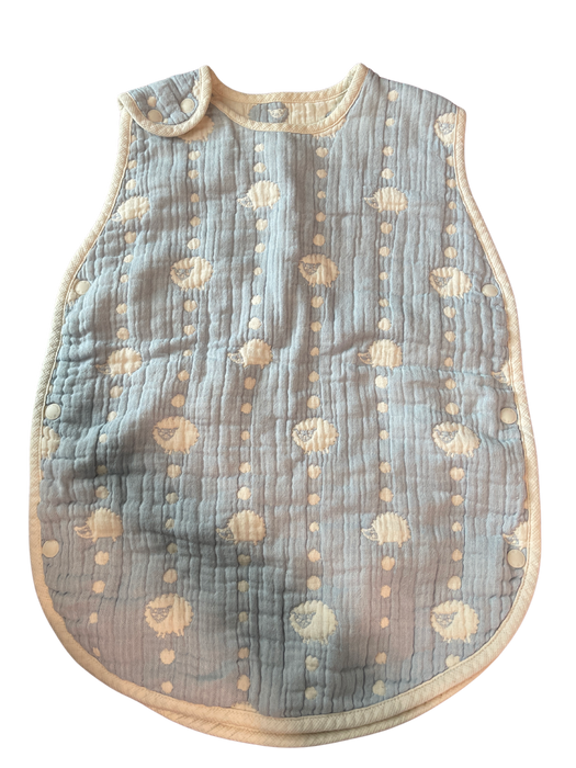 A Blue Sleepsacs from Hoppetta in size 0-3M for neutral. (Front View)