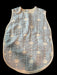 A Blue Sleepsacs from Hoppetta in size 0-3M for neutral. (Front View)