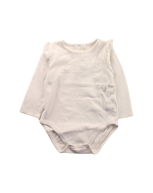 A White Long Sleeve Bodysuits from Play Up in size 6-12M for girl. (Front View)