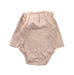 A Beige Long Sleeve Bodysuits from Play Up in size 6-12M for girl. (Back View)