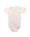 A White Short Sleeve Bodysuits from Babidu in size 6-12M for girl. (Back View)