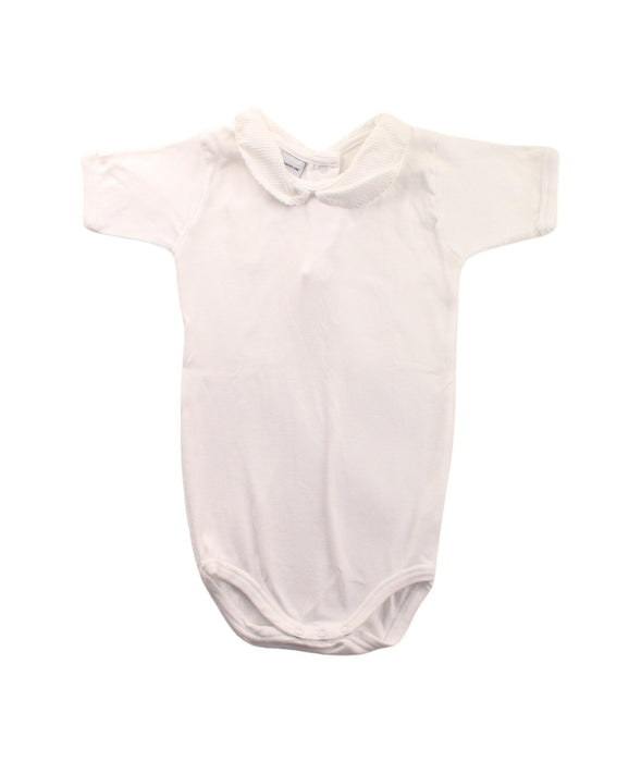 A White Short Sleeve Bodysuits from Babidu in size 2T for girl. (Front View)