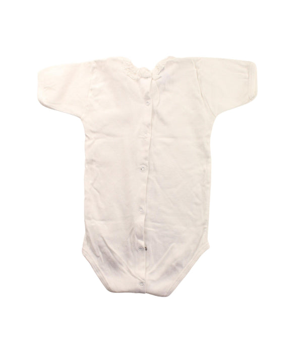 A White Short Sleeve Bodysuits from Babidu in size 2T for girl. (Back View)