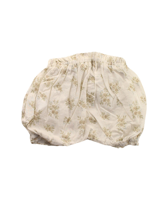 A White Bloomers from Louisiella in size 3-6M for girl. (Back View)