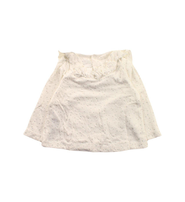 A White Long Sleeve Tops from Petit Bateau in size 12-18M for girl. (Back View)