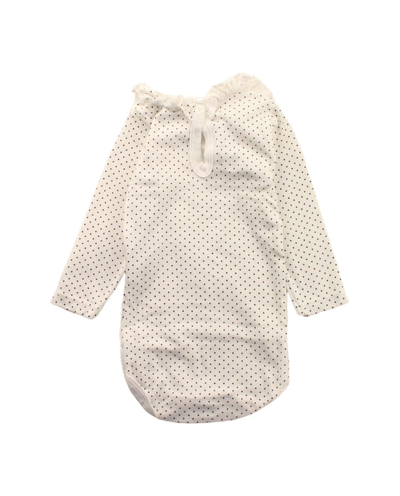 A Black Long Sleeve Bodysuits from Petit Bateau in size 3-6M for girl. (Back View)