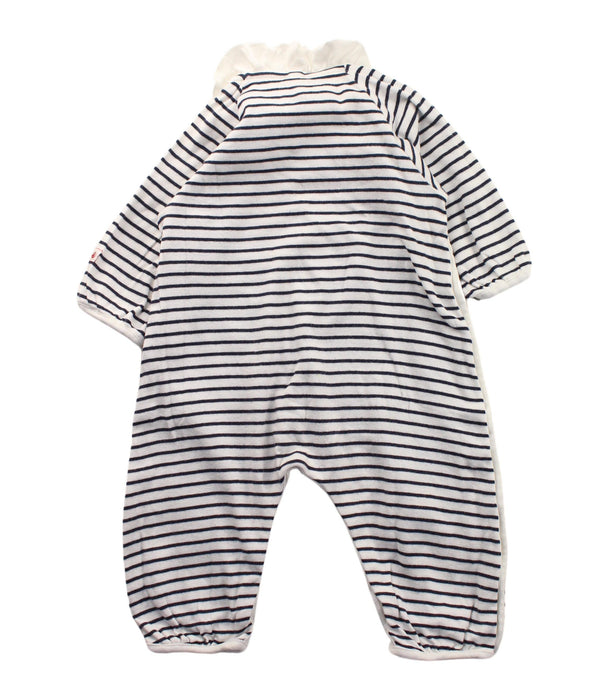 A Black Long Sleeve Jumpsuits from Petit Bateau in size 3-6M for girl. (Back View)