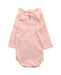 A Pink Long Sleeve Bodysuits from Petit Bateau in size 3-6M for girl. (Back View)