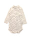 A Black Long Sleeve Bodysuits from Petit Bateau in size 3-6M for girl. (Front View)