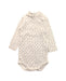 A Black Long Sleeve Bodysuits from Petit Bateau in size 3-6M for girl. (Front View)