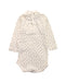 A Black Long Sleeve Bodysuits from Petit Bateau in size 3-6M for girl. (Back View)