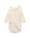 A White Long Sleeve Bodysuits from Petit Bateau in size 0-3M for girl. (Back View)