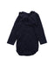 A Blue Long Sleeve Bodysuits from Petit Bateau in size 6T for girl. (Back View)