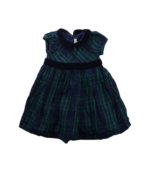 A Green Short Sleeve Dresses from Jojo Maman Bébé in size 12-18M for girl. (Front View)