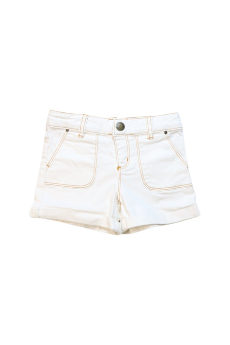 A White Shorts from Cyrillus in size 4T for girl. (Front View)