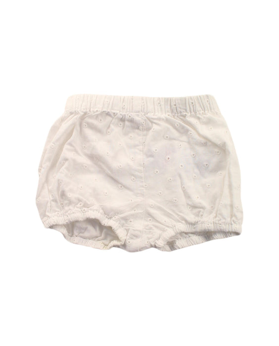 A White Bloomers from The Little White Company in size 0-3M for girl. (Front View)