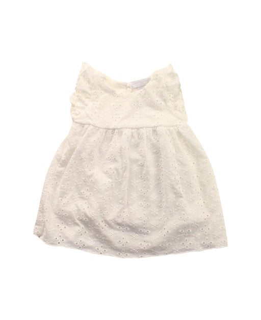 A White Short Sleeve Dresses from The Little White Company in size 3-6M for girl. (Front View)