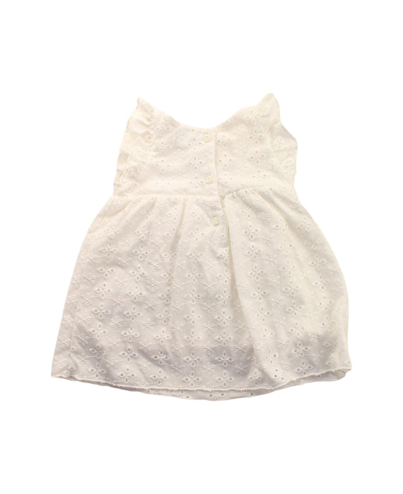 A White Short Sleeve Dresses from The Little White Company in size 3-6M for girl. (Back View)