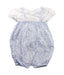 A Blue Short Sleeve Rompers from The Little White Company in size 12-18M for girl. (Back View)