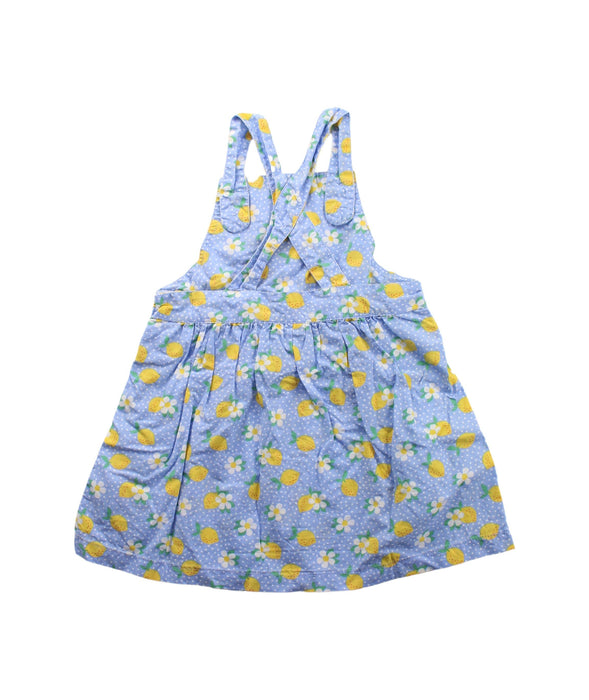 A Blue Overall Dresses from Jojo Maman Bébé in size 2T for girl. (Back View)