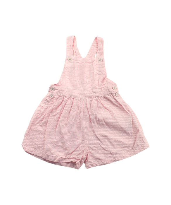 A Pink Overall Shorts from Jojo Maman Bébé in size 2T for girl. (Front View)