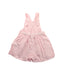 A Pink Overall Shorts from Jojo Maman Bébé in size 2T for girl. (Back View)